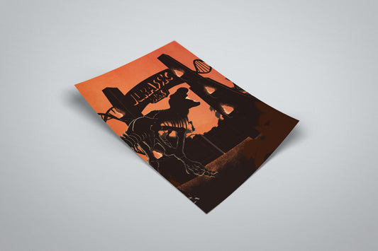 Jurassic Park Minimalist Poster | Movie Illustrated Print