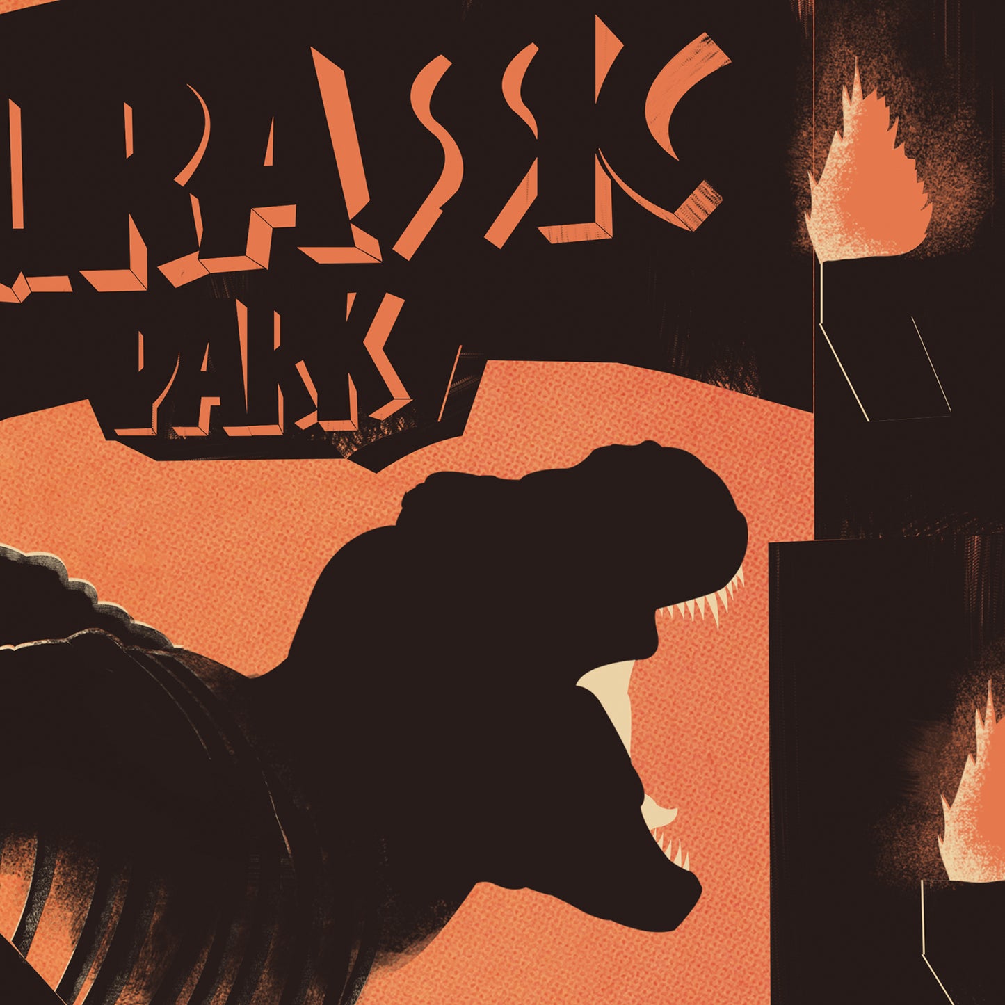 Jurassic Park Minimalist Poster | Movie Illustrated Print