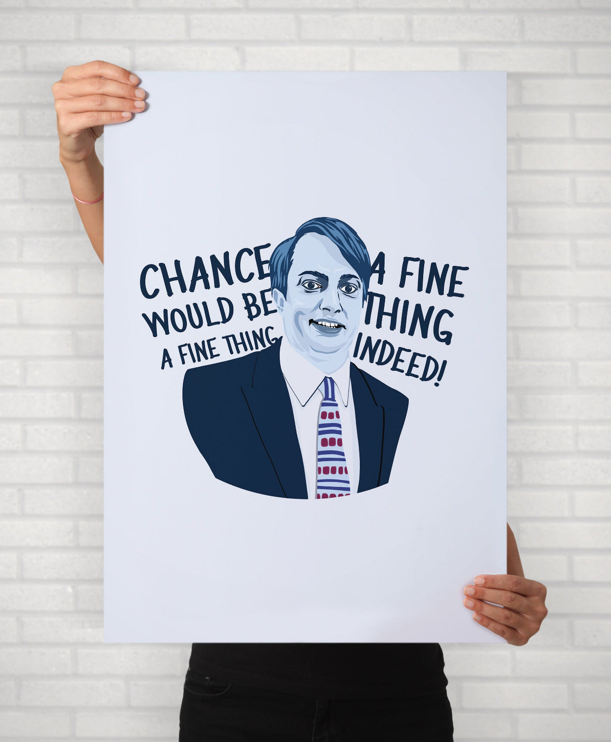 Peep Show Poster Mark Corrigan | Minimal Illustrated Poster | Chance Would Be A Fine Thing Quote
