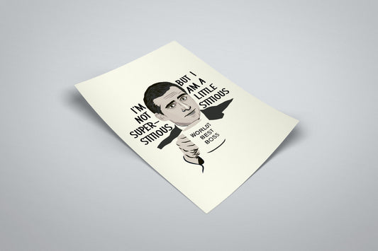 Michael Scott The Office Quote Portrait Minimal Illustrated Poster