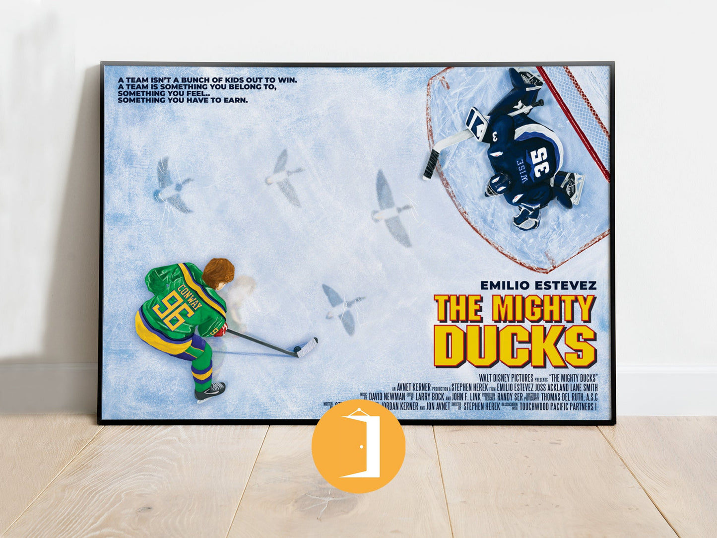The Mighty Ducks Champions Minimal Movie Illustrated Poster