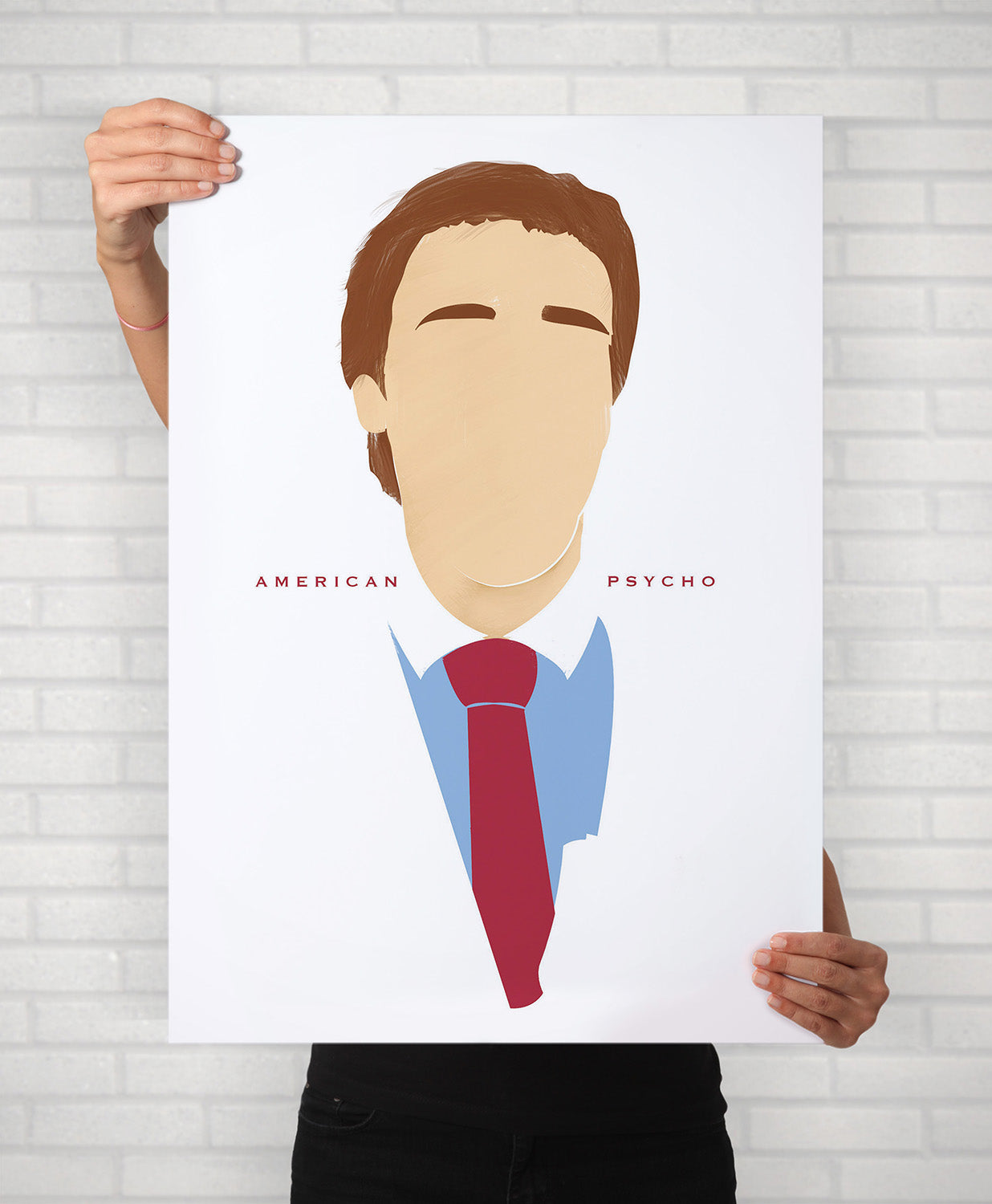 American Psycho Film Poster | Patrick Bateman Minimal Illustrated Movie Print