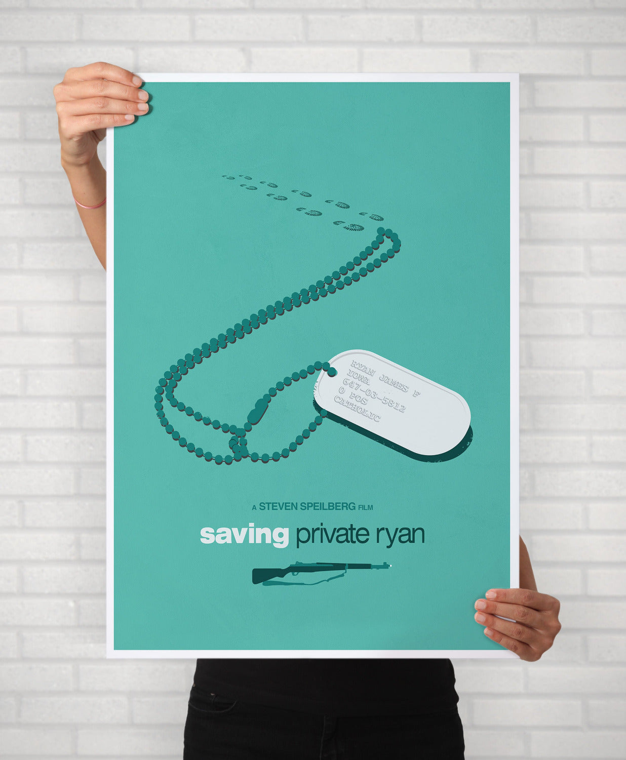 Saving Private Ryan Minimal Movie Illustrated Poster