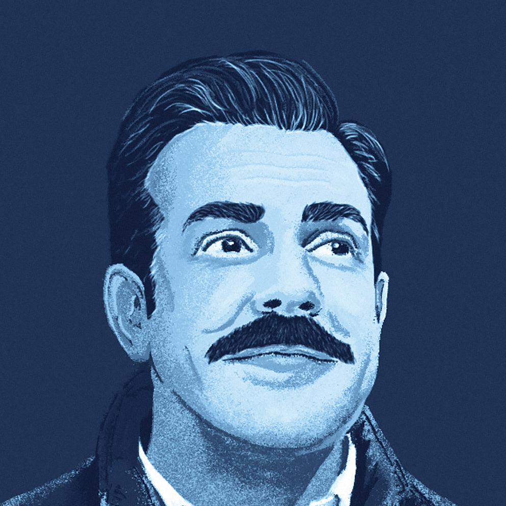 Ted Lasso Poster | Art Painting Illustrated Minimal Portrait Poster | Ted Lasso Gifts and Merchandise