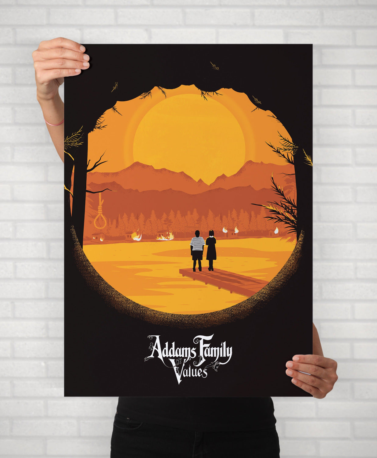 The Addams Family Values Minimal Movie Illustrated Poster