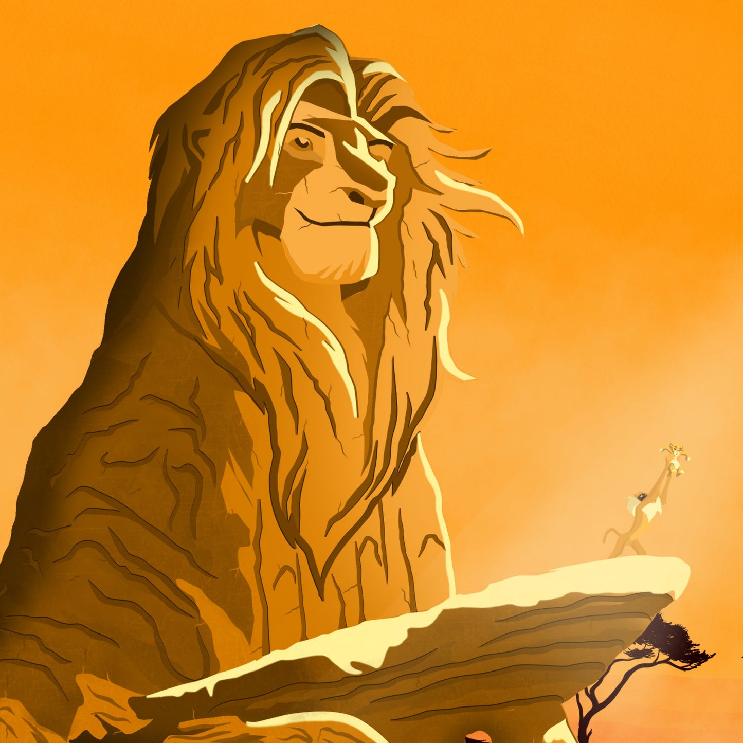 The Lion King Minimal Movie Illustrated Poster