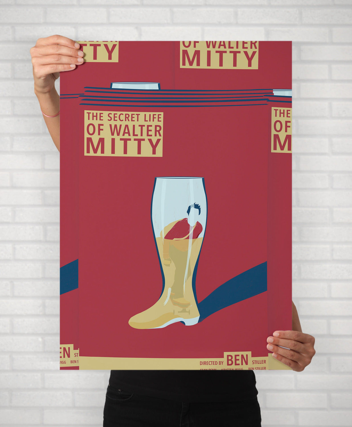 The Secret Life Of Walter Mitty Minimal Movie Illustrated Poster