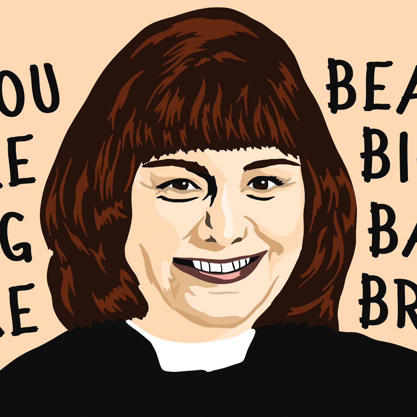 Vicar Of Dibley Minimal Portrait Quote Illustrated Poster