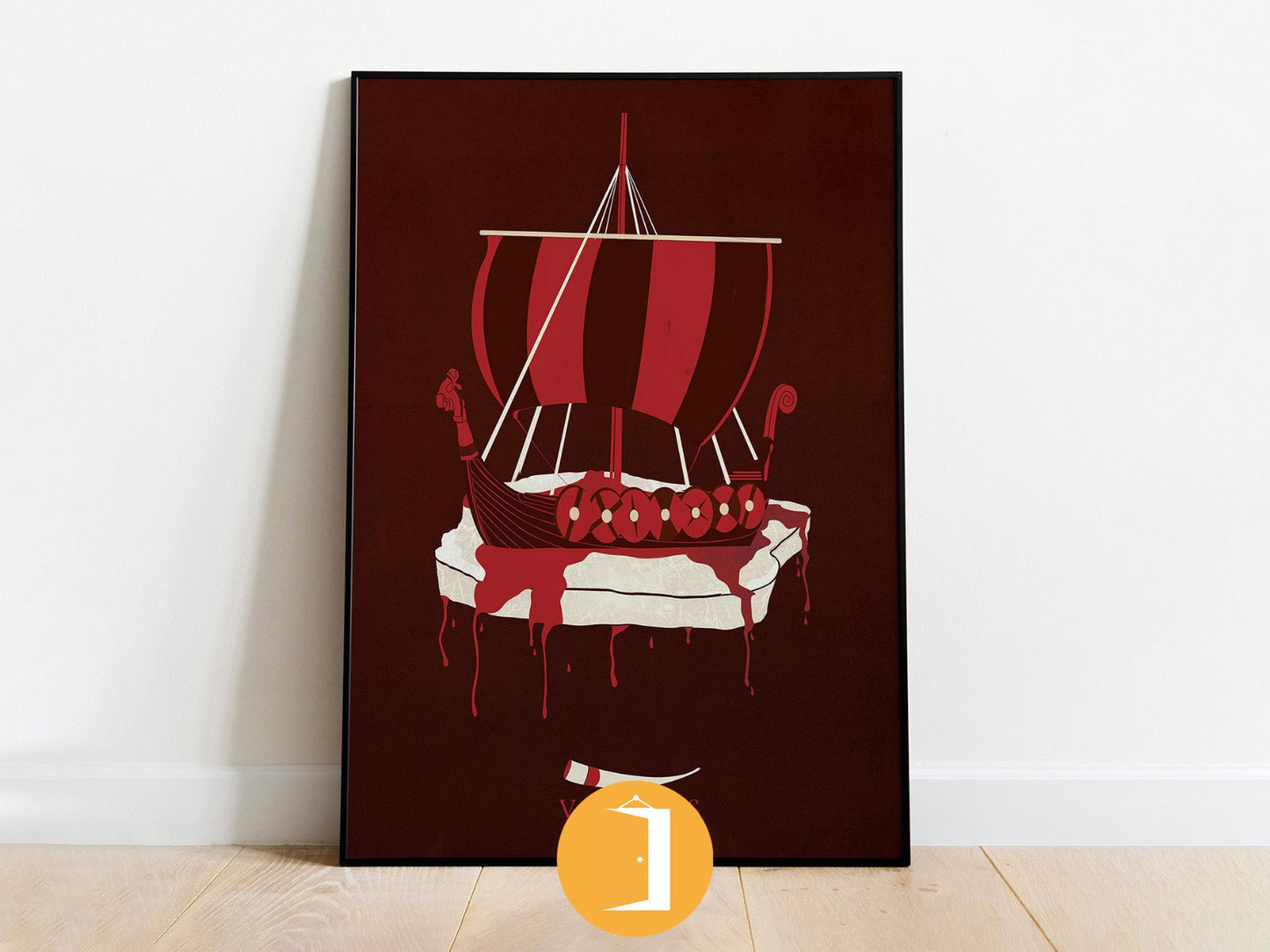 Vikings TV Show Minimal Illustrated Poster