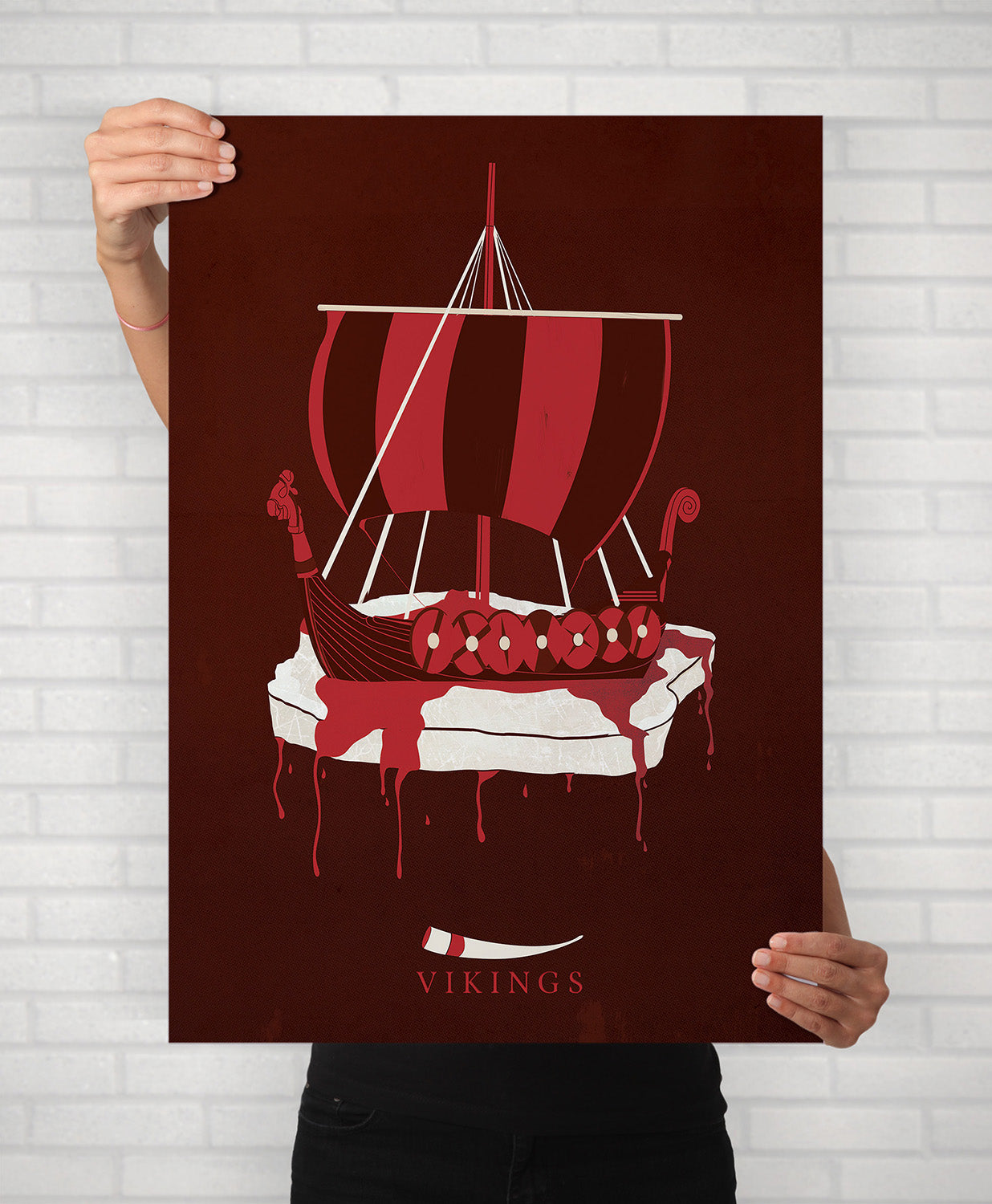 Vikings TV Show Minimal Illustrated Poster