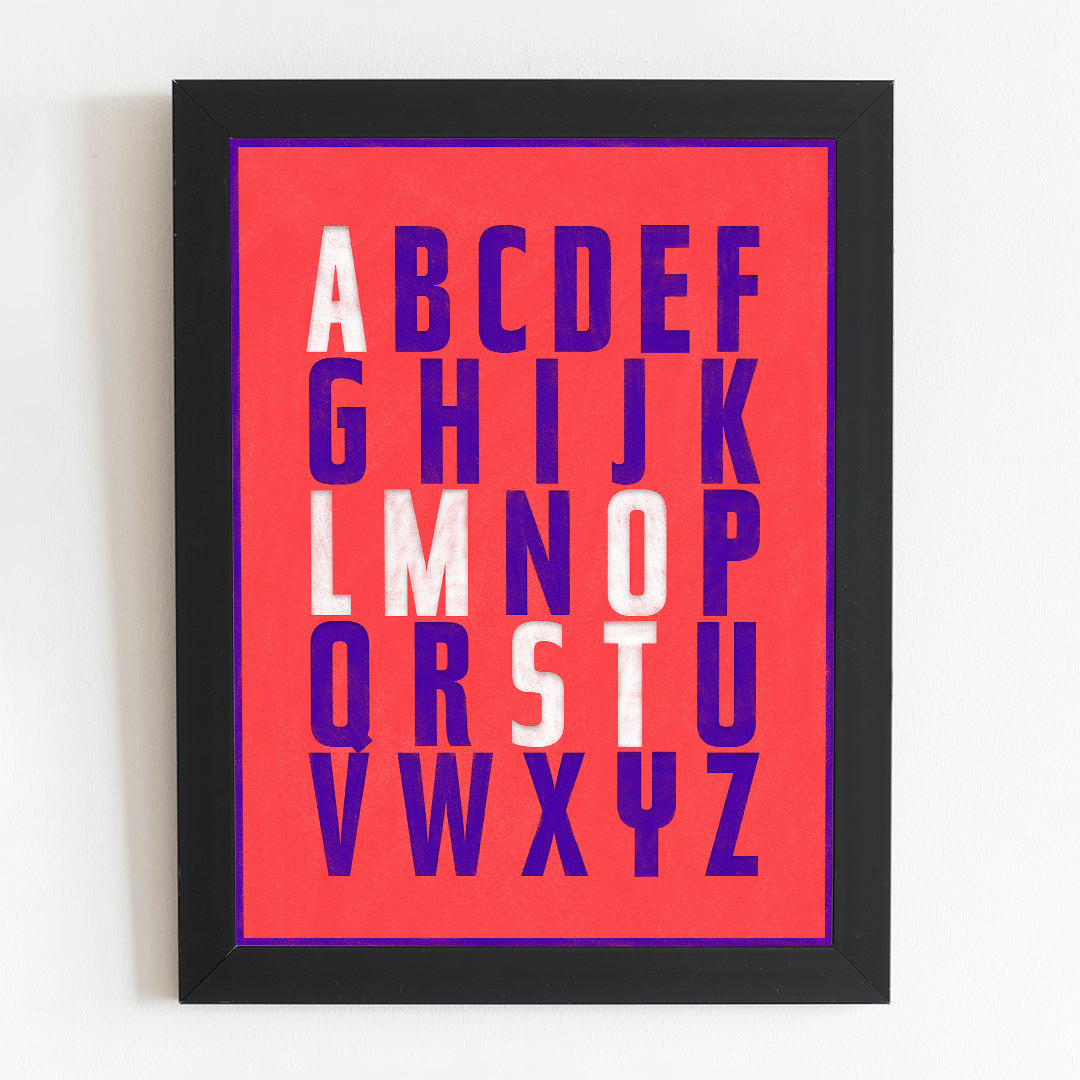 ALMOST Wall Print | Alphabet Motivational Typography Home Wall Art Illustrated Poster