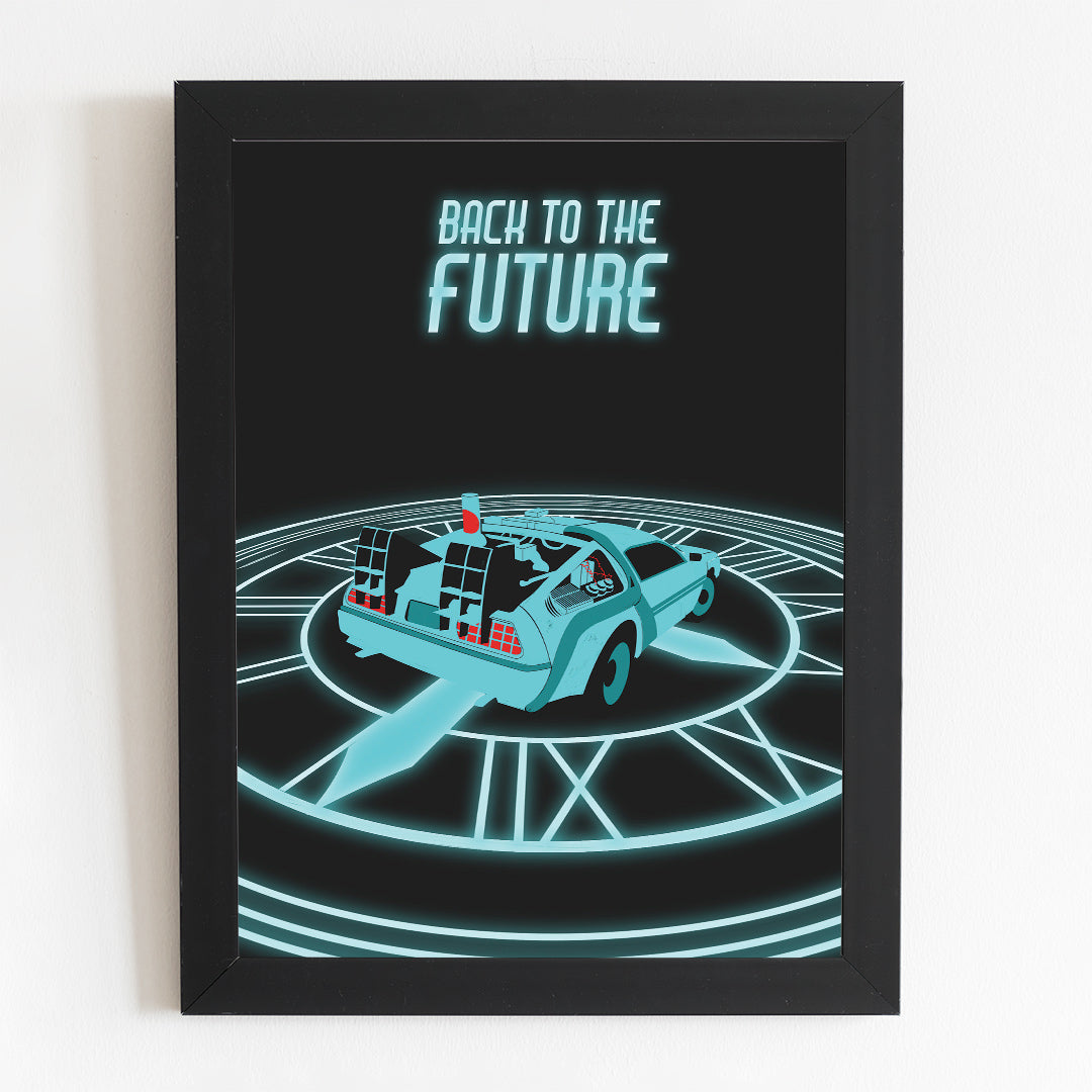 Back To The Future Minimal Movie Illustrated Poster