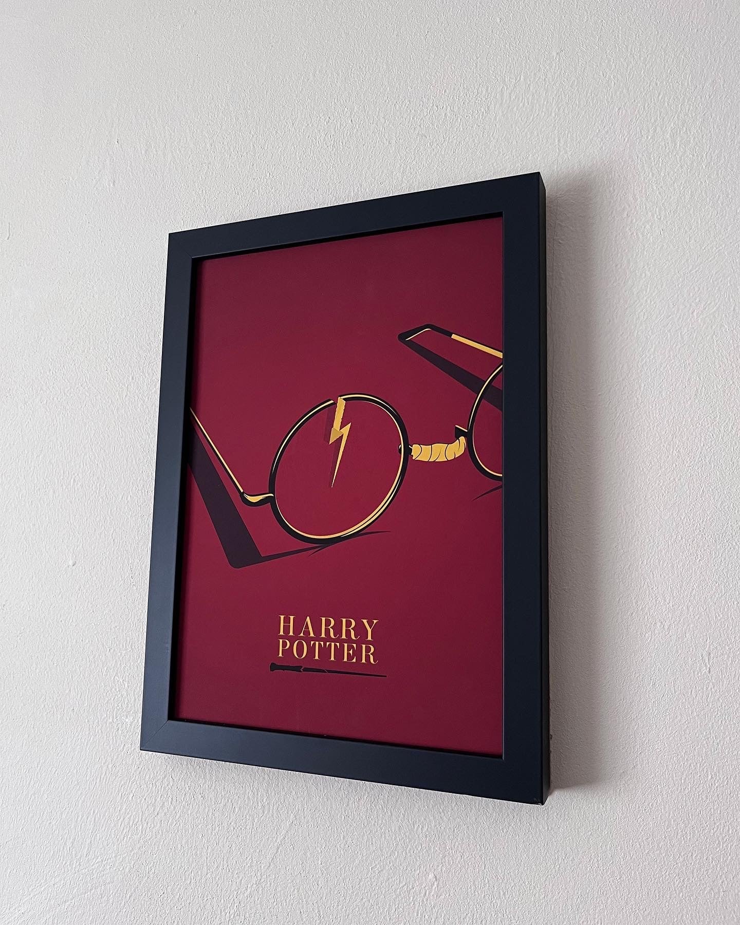 Harry Potter Poster | Alternative Minimalist Movie Poster | Lighting Bolt Scar Glasses Art
