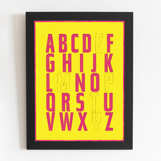 EMPTY Letters Alphabet Motivational Typography Home Wall Art Illustrated Poster