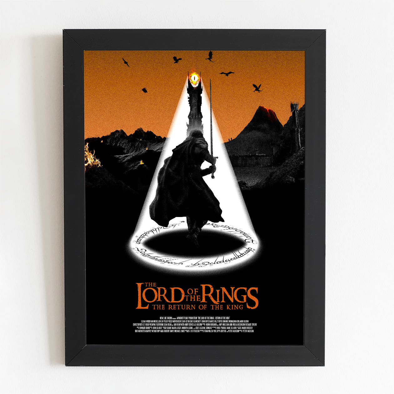 Lord Of The Rings Trilogy Posters | Illustrated Film Prints | The Fellowship of the Ring, The Two Towers and Return of the King