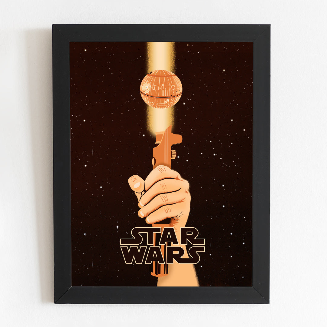 A New Hope Stars Wars Illustrated Movie Poster