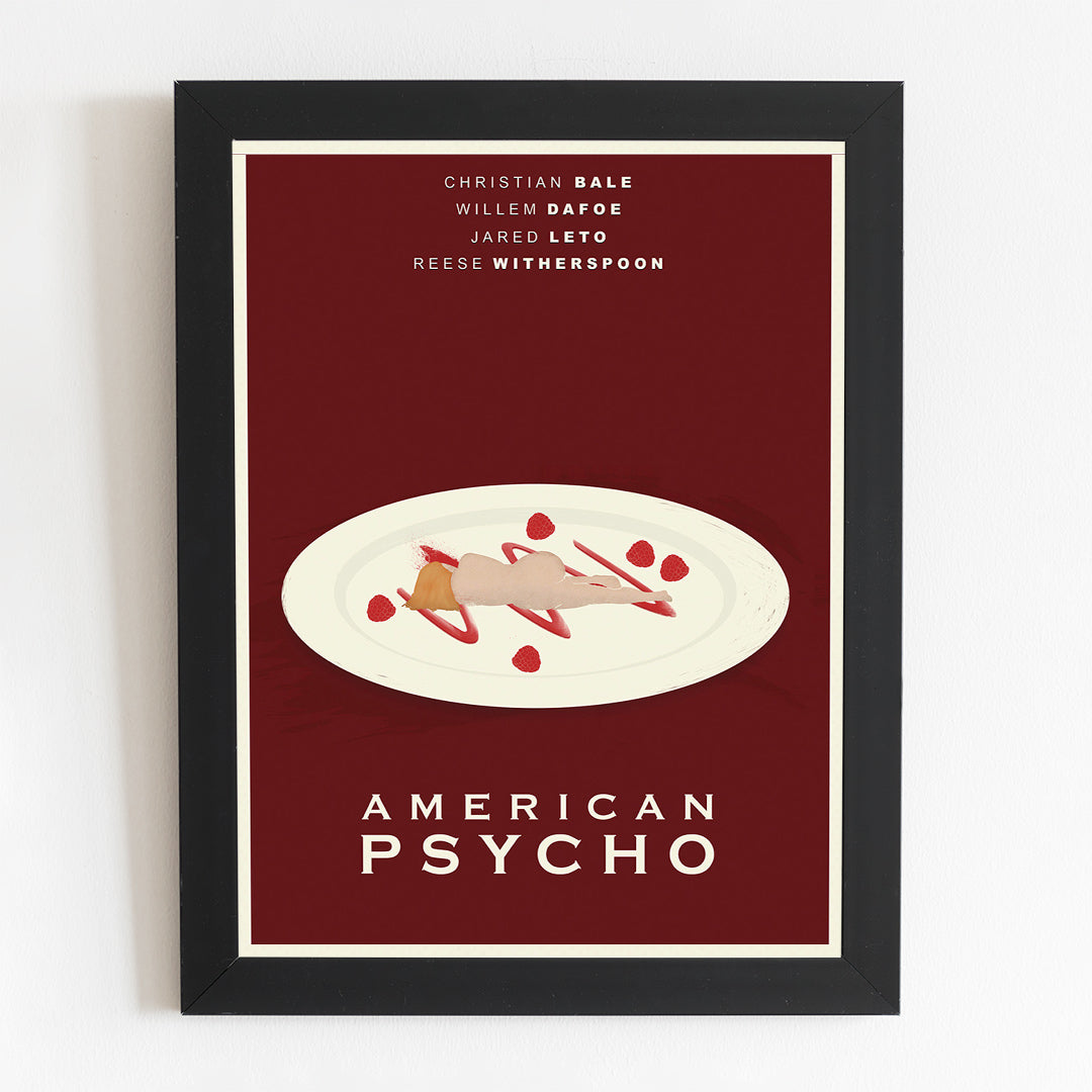 American Psycho Film Poster | Patrick Bateman Minimal Movie Illustrated Print