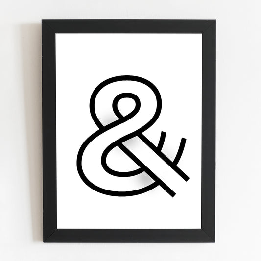 Ampersand Symbol Simple Graphic Design Poster