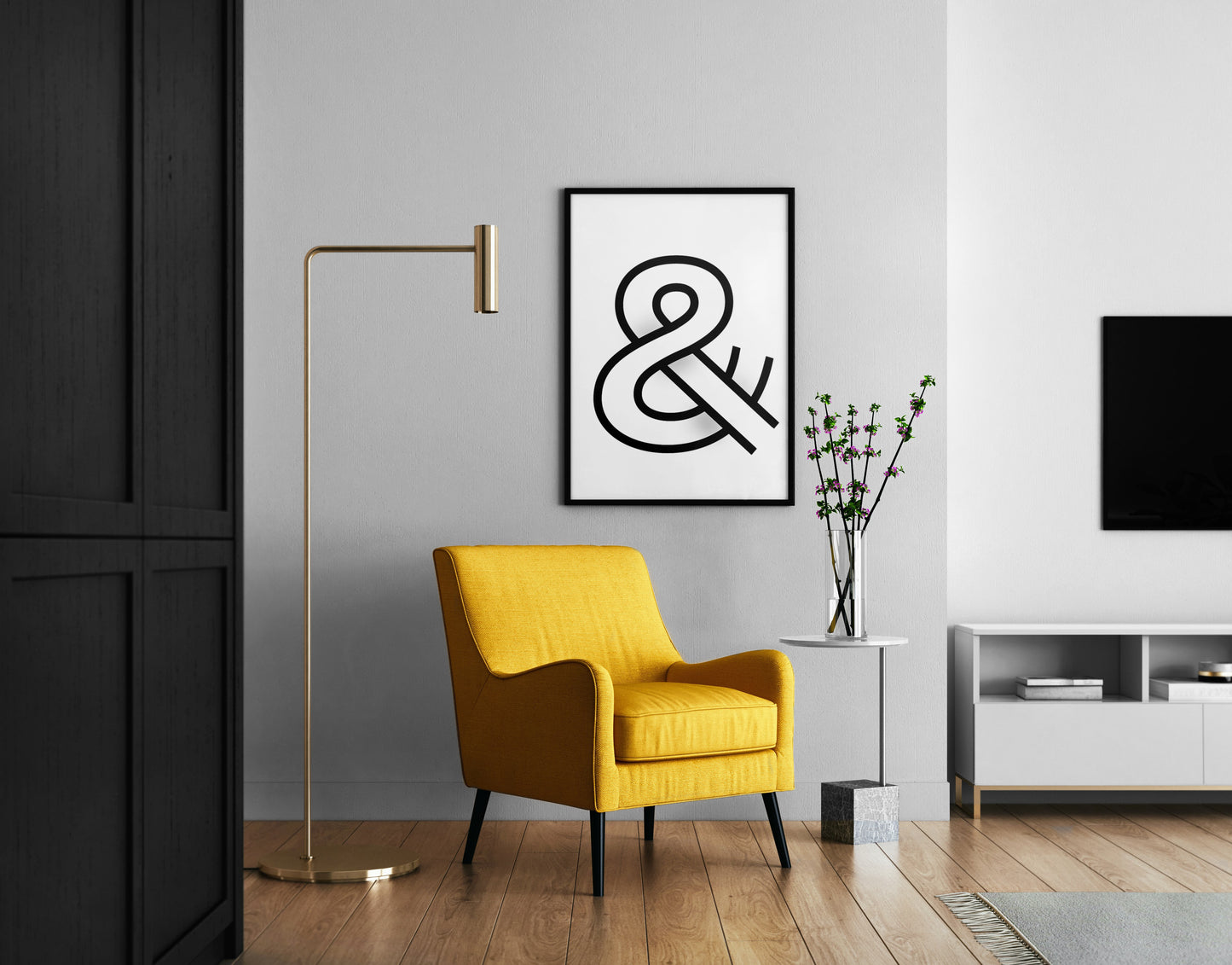 Ampersand Symbol Simple Graphic Design Poster