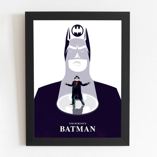 Batman 1989 Poster | Minimalist Movie Illustrated Poster | Michael Keaton Batman Poster