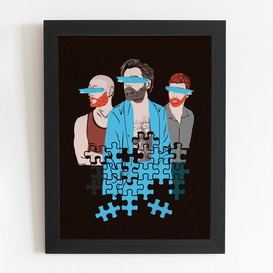 Biffy Clyro Poster | Scottish Rock Band Minimal Portrait Illustrated Print