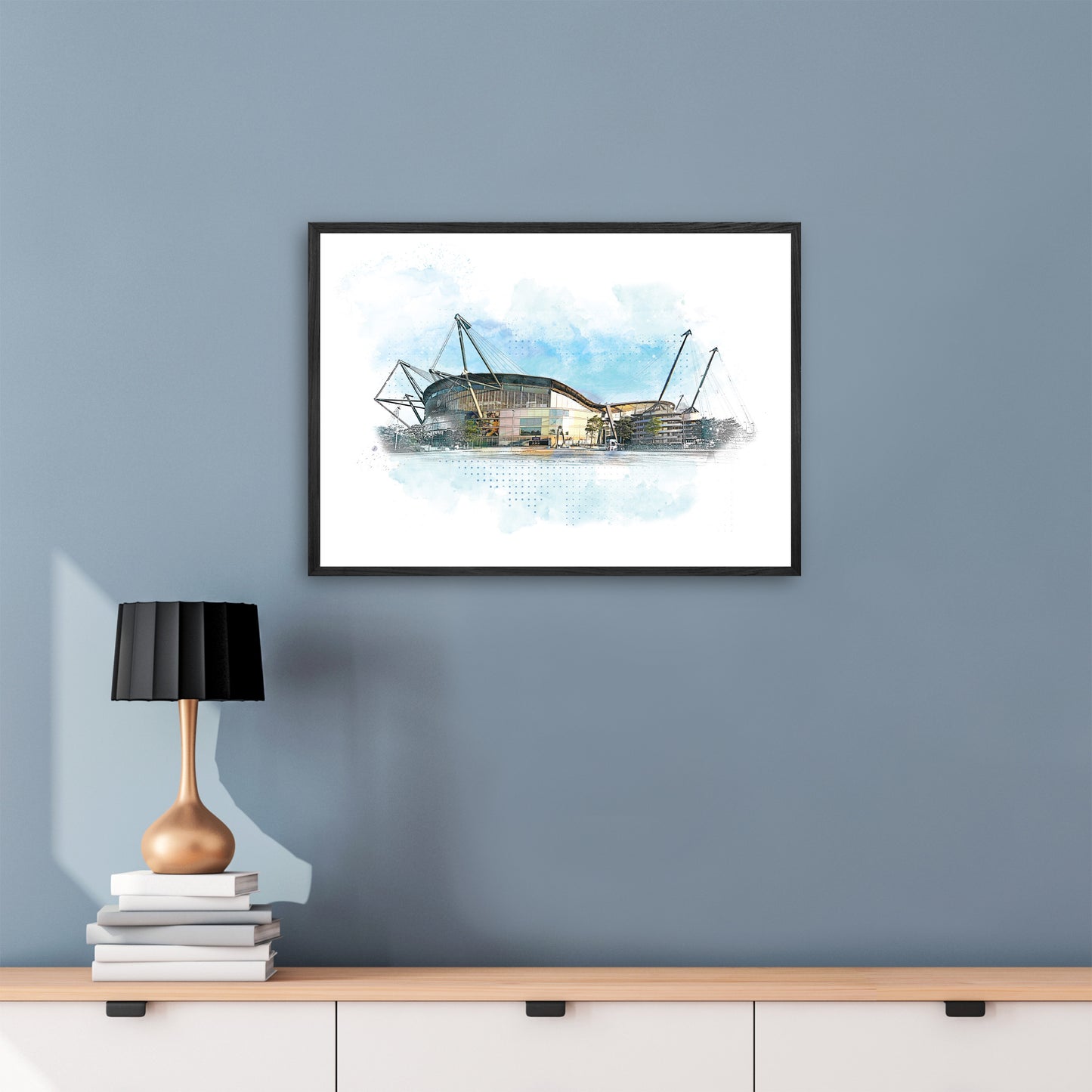 Manchester City Etihad Stadium Framed Poster | Manchester City FC Stadium Art