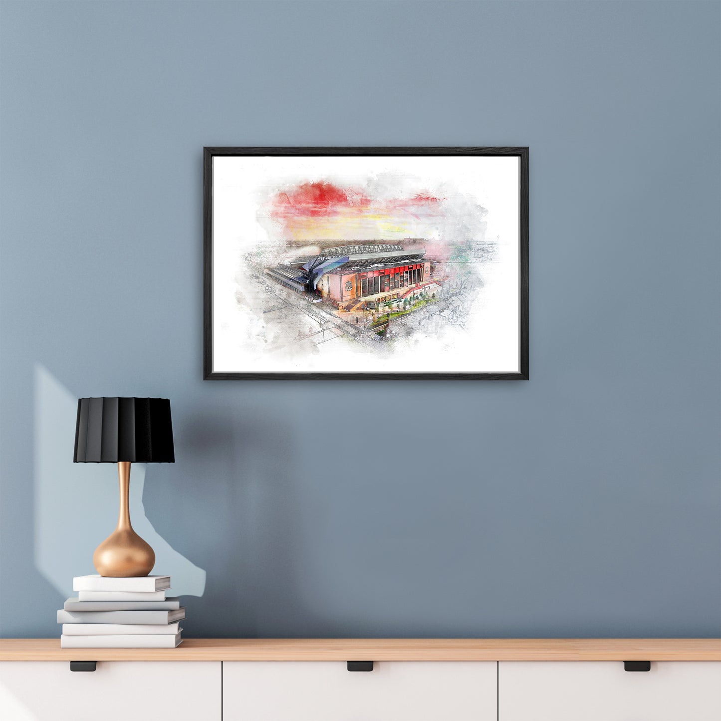 Anfield Stadium Framed Poster | Liverpool United FC Stadium Art