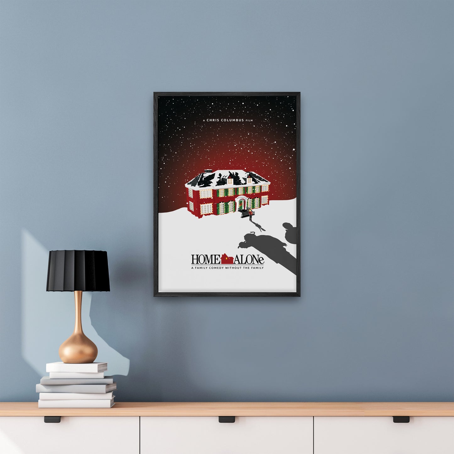 Home Alone Framed Poster |  Minimalist Film Art | Illustrated Movie Print