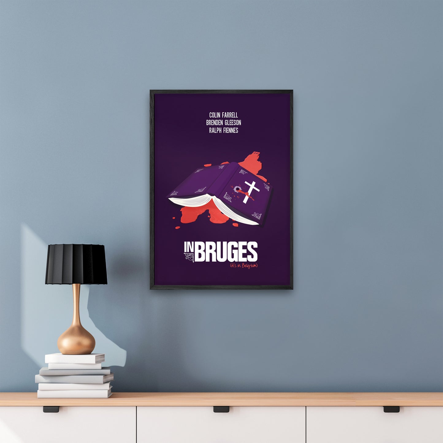 In bruges Framed Poster |  Minimalist Film Art | Movie Print