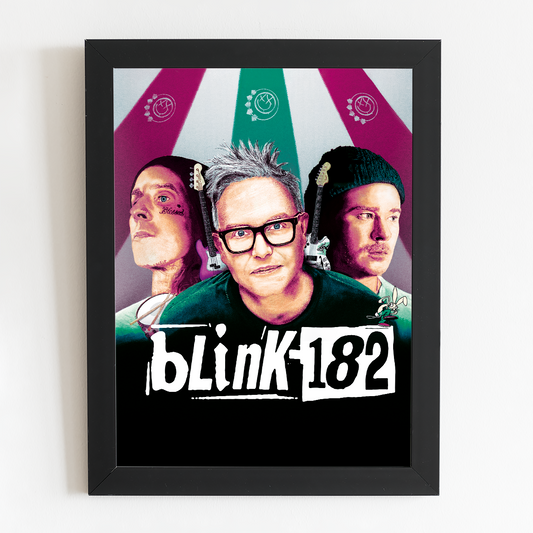 Blink 182 World Tour 2023/2024 Poster | Pop Punk Portrait | Illustrated Print | Mark, Tom and Travis Show Art