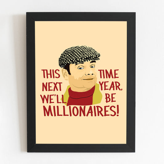 Del Boy Minimal Only Fools and Horses Illustrated Poster | This Time Next Year We'll Be Millionaires