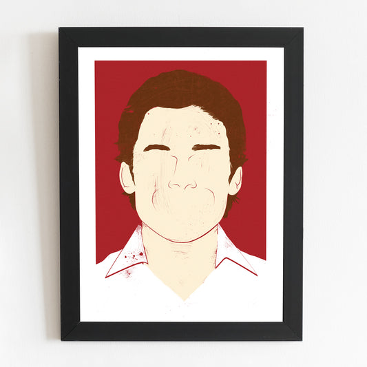 Dexter Minimal Poster | Illustrated Portrait Print