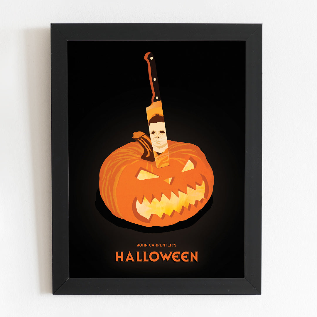 Halloween Film Poster | 1978 Horror Minimal Movie Illustrated Print | Michael Myers