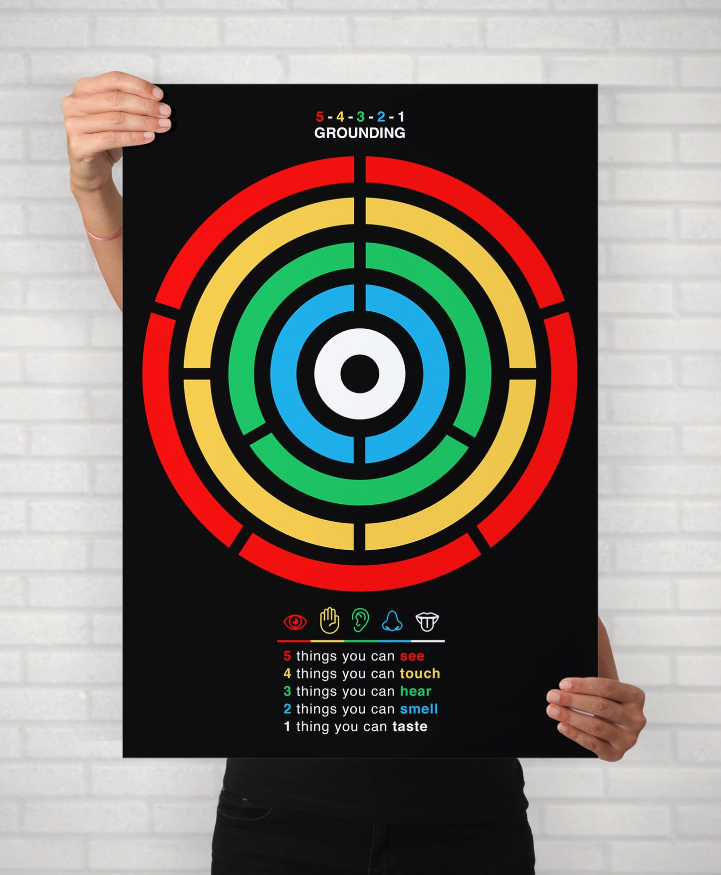 5-4-3-2-1 Grounding Technique Poster