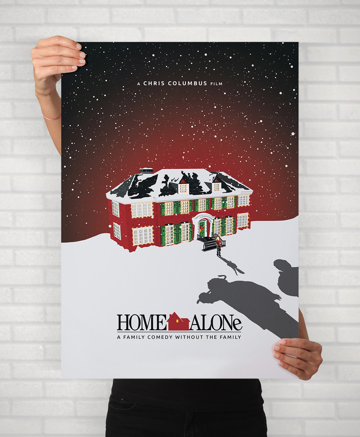 Home Alone Framed Poster |  Minimalist Film Art | Illustrated Movie Print