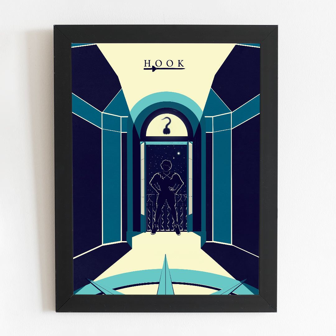 Hook Film Poster | Peter Pan Minimal Movie Illustrated Print