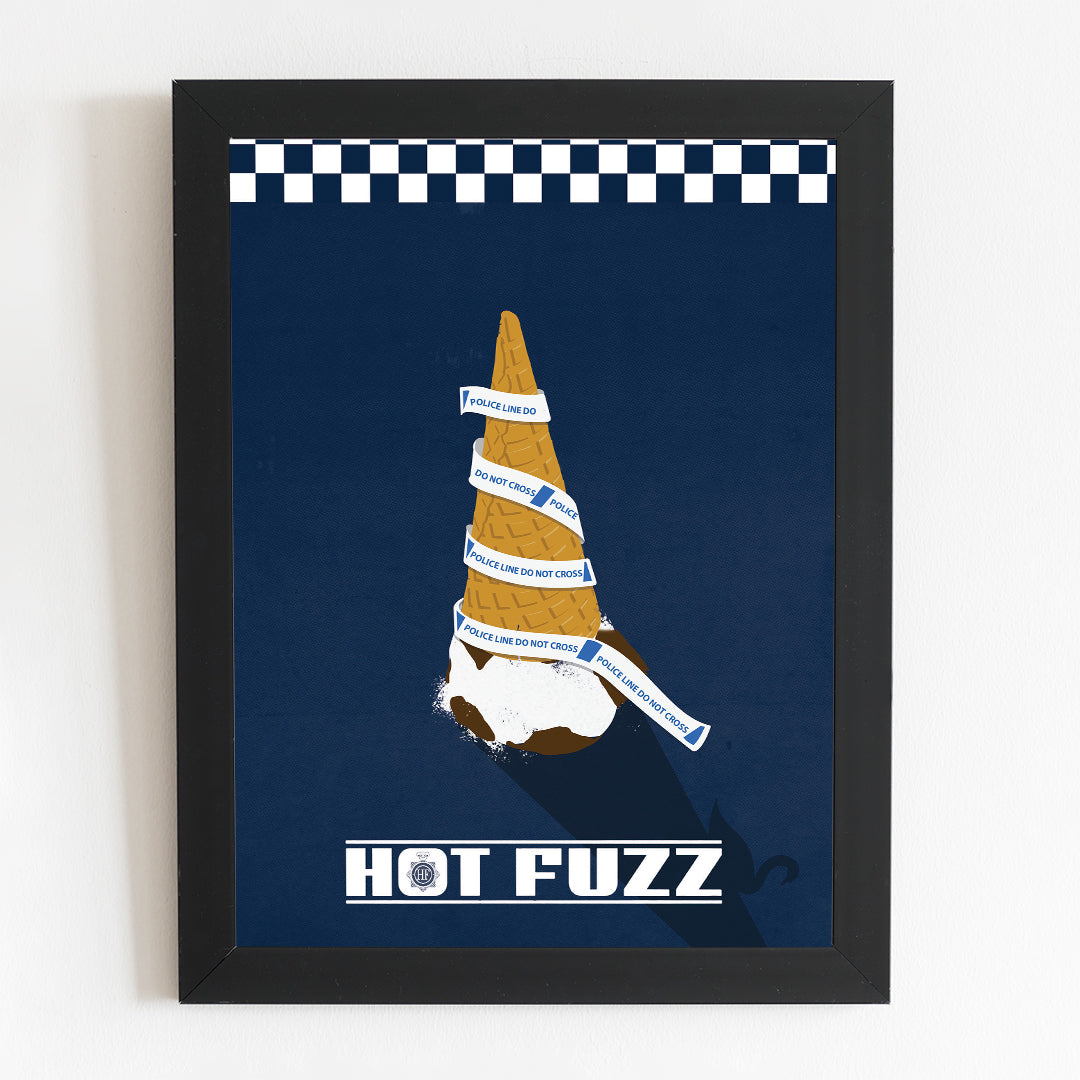 Hot Fuzz Poster |  The Cornetto Trilogy Poster |  Minimalist Movie Posters | Illustrated Print