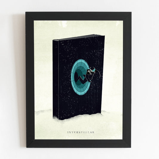 Interstellar Minimal Movie Illustrated Poster