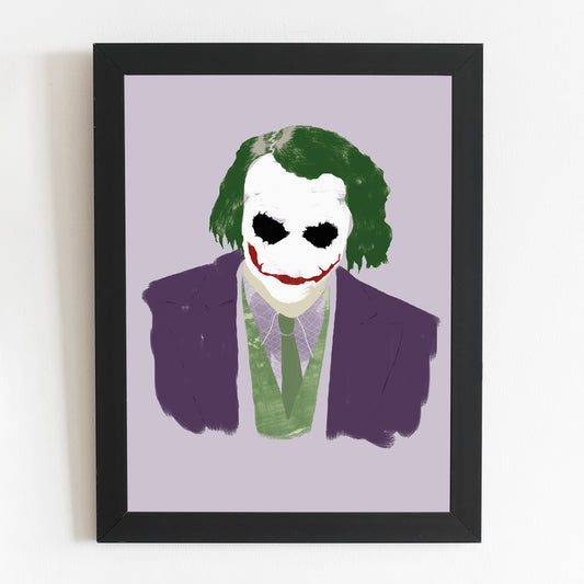 The Joker Heath Ledger Minimal Movie Illustrated Poster