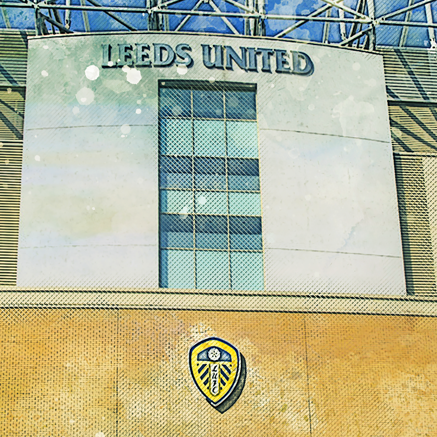 Elland Road Stadium Framed Poster | Leeds United FC Stadium Art