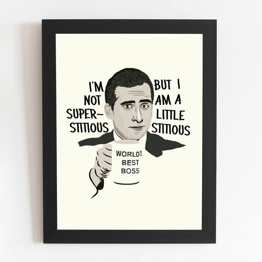 Michael Scott The Office Quote Portrait Minimal Illustrated Poster