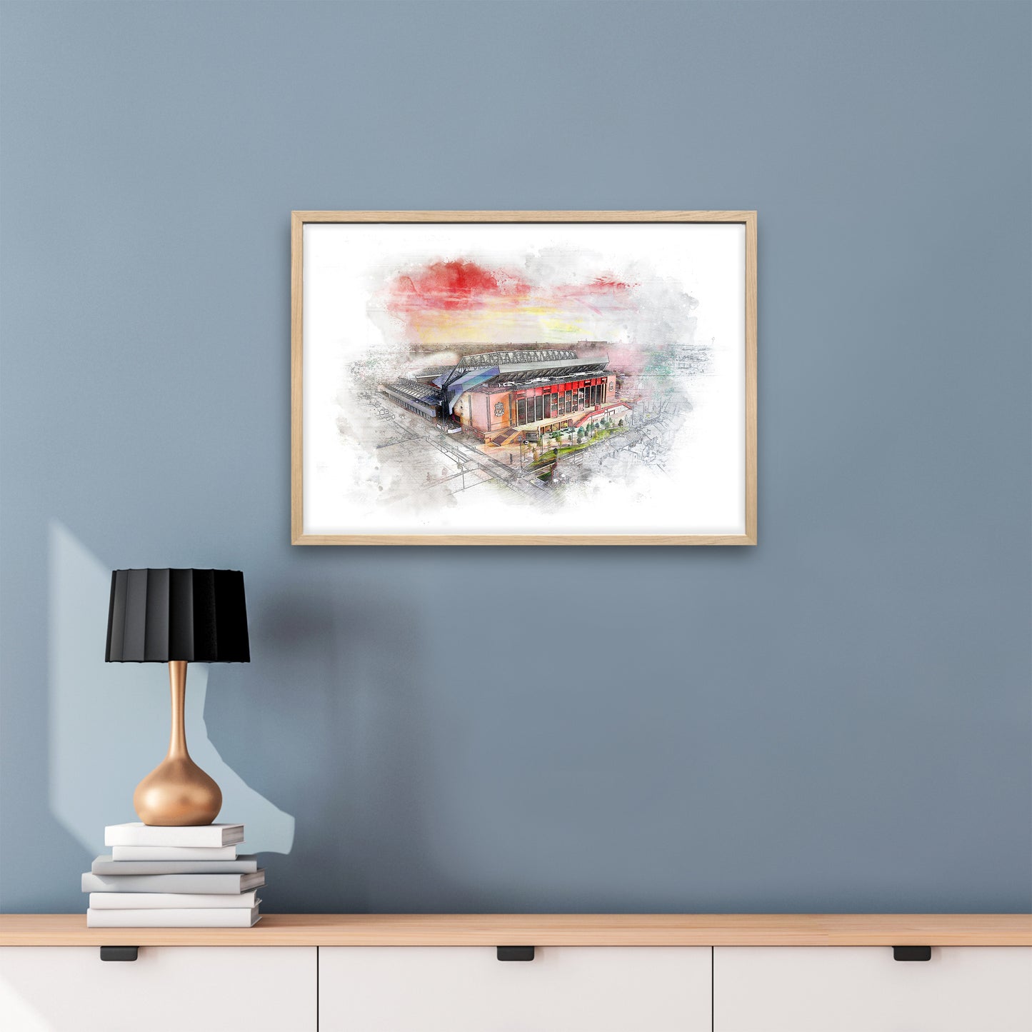 Anfield Stadium Framed Poster | Liverpool United FC Stadium Art