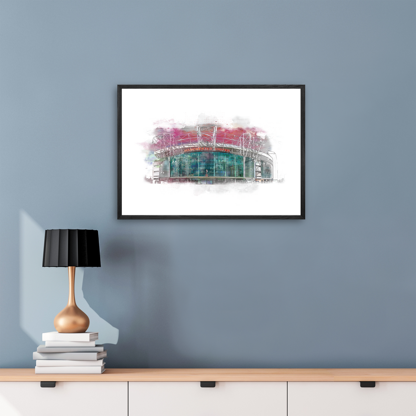 Manchester United Old Trafford Poster Framed | Manchester United FC Stadium Art