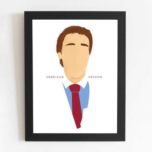 American Psycho Film Poster | Patrick Bateman Minimal Illustrated Movie Print