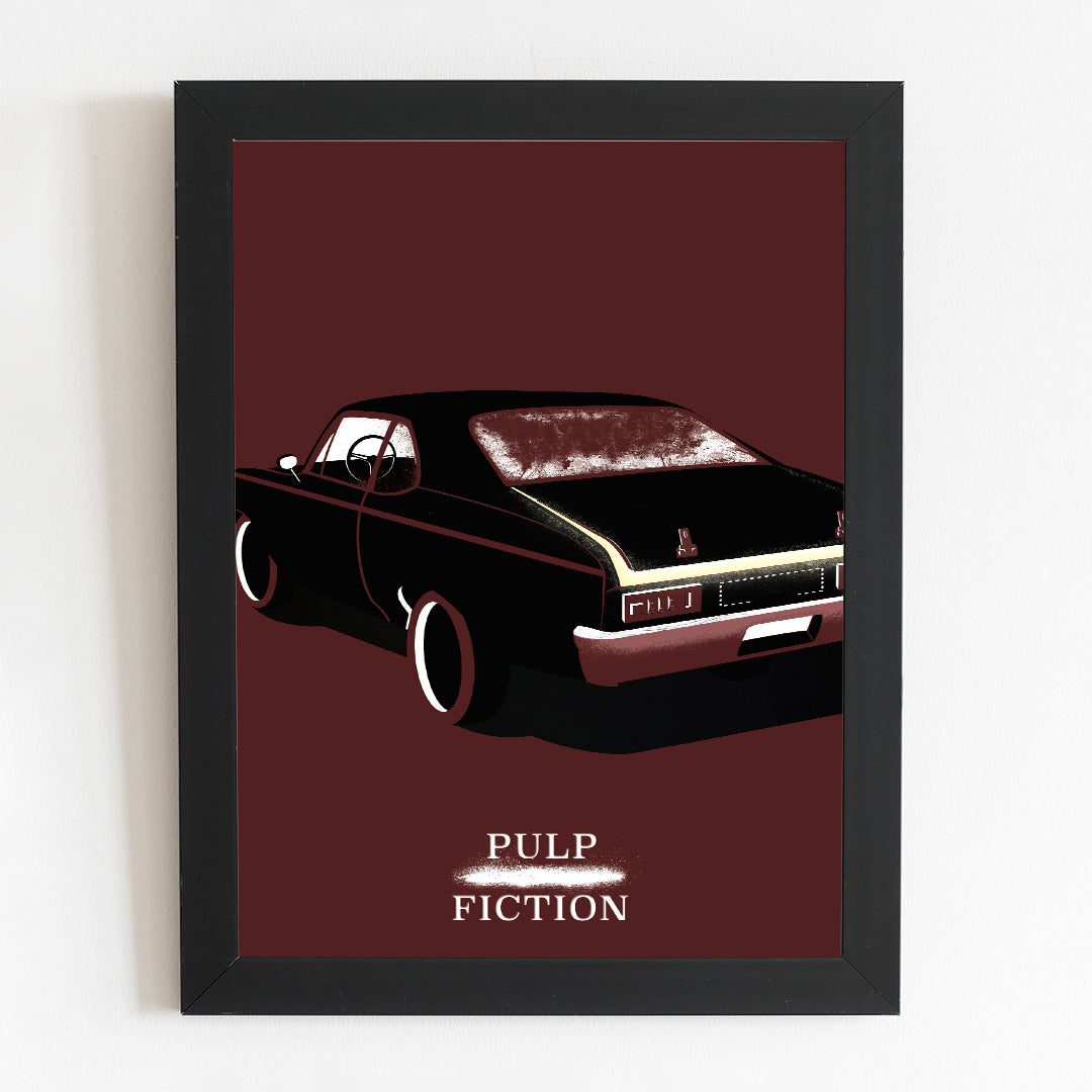 Pulp Fiction Minimal Movie Illustrated Poster