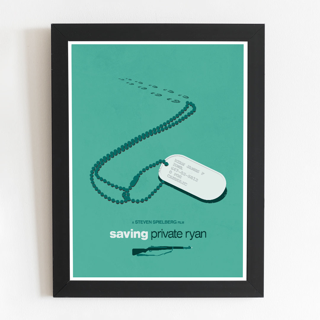 Saving Private Ryan Minimal Movie Illustrated Poster