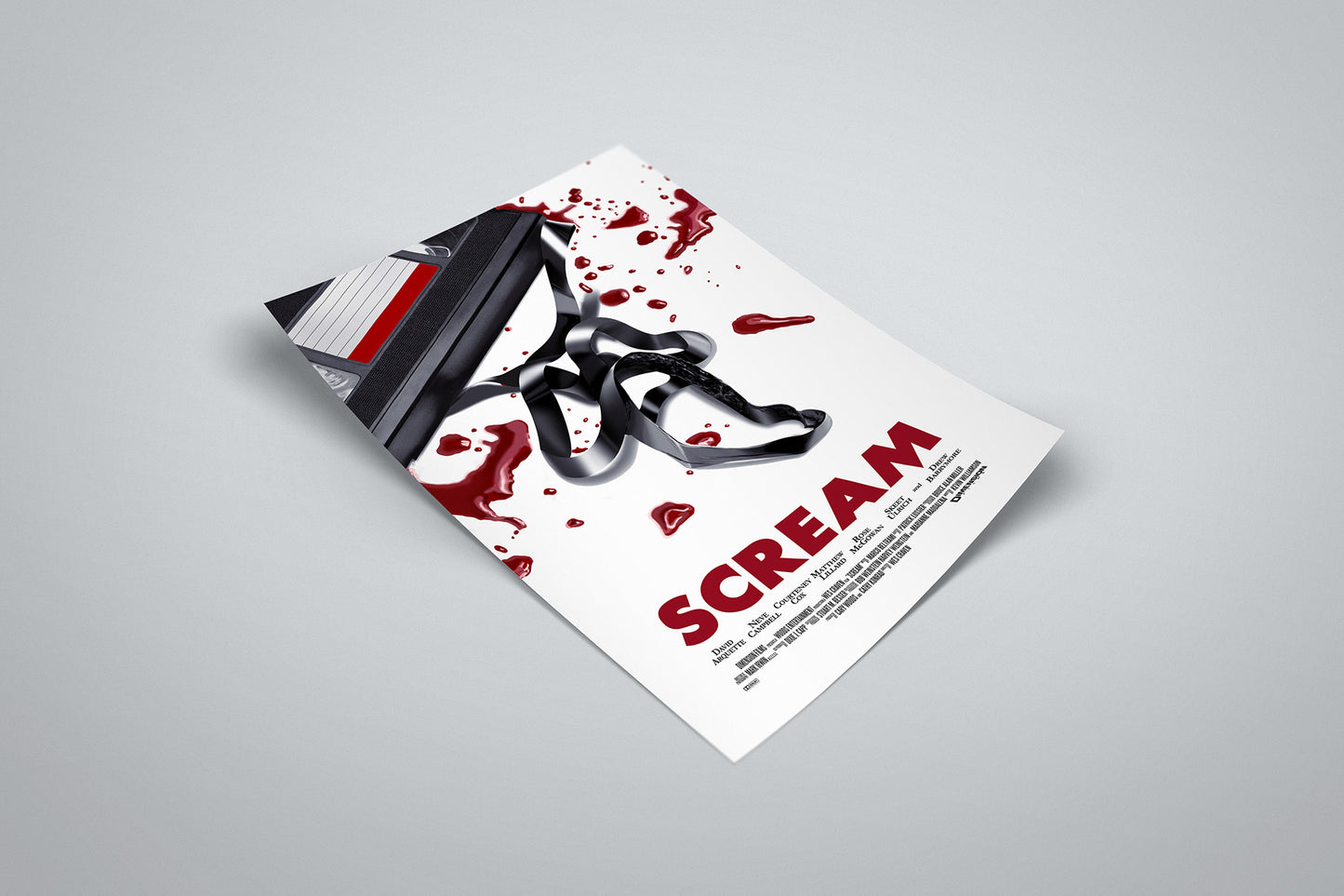 Scream Framed Poster |  Ghostface Film Art | Horror Movie Print | 1996 Steam Art