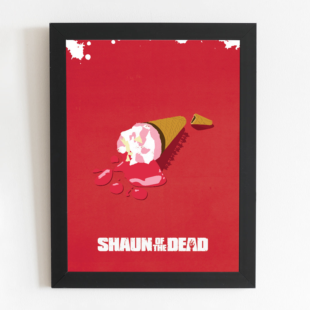 The Cornetto Trilogy Posters | Shaun Of The Dead, Hot Fuzz and The World's End Prints | Minimalist Movie Posters | 3 Cornetto Flavours