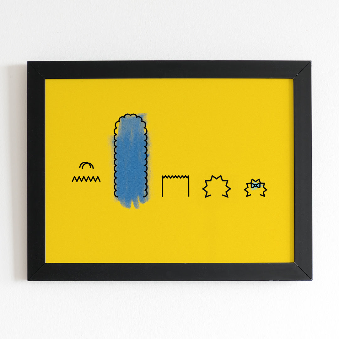 Simpsons Poster | Minimal The Simpsons Print | Simpsons Hair Art