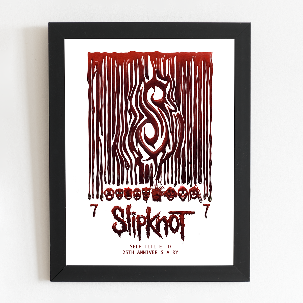 Slipknot Poster | Self-Titled 25th Anniversary Poster | Illustrated Print |